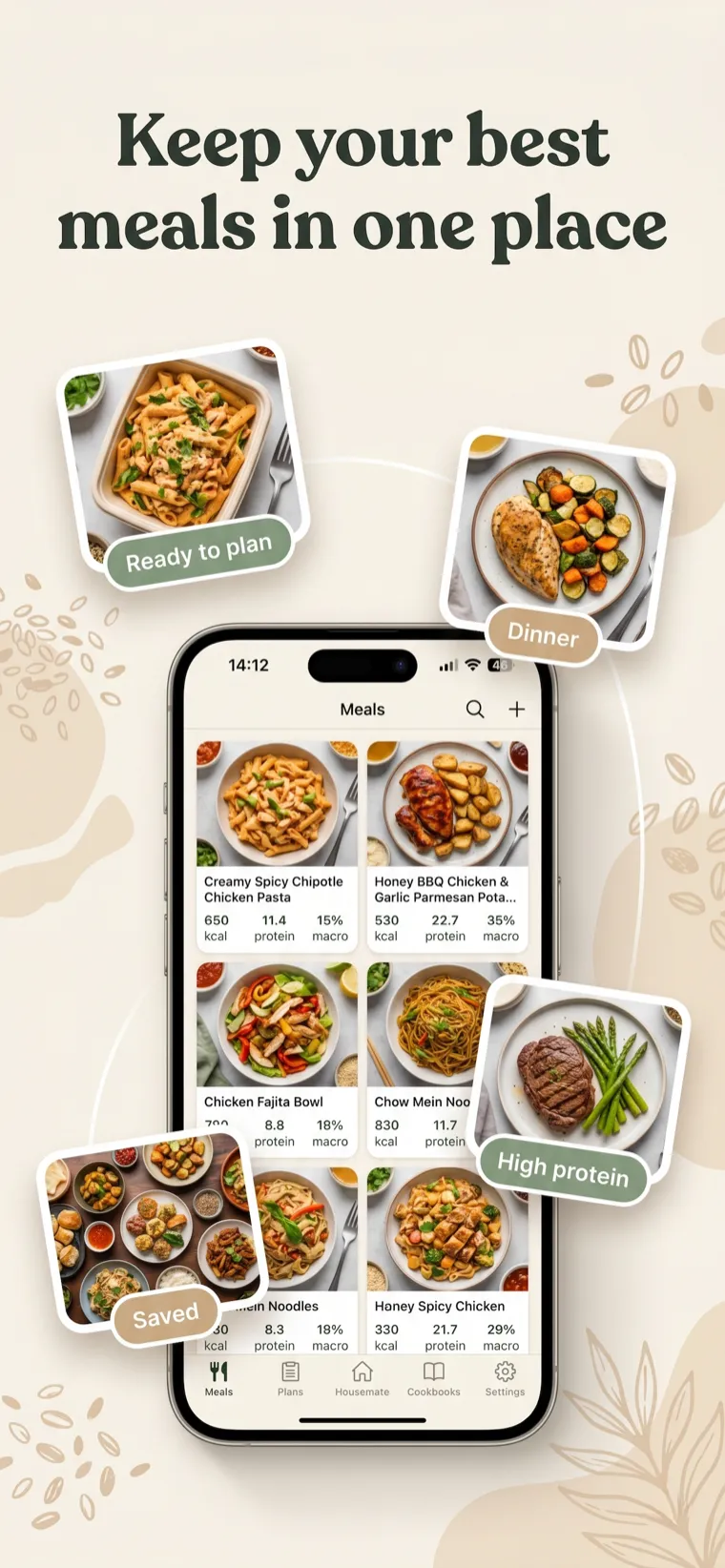 Keep your best meals in one place.